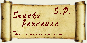 Srećko Perčević vizit kartica